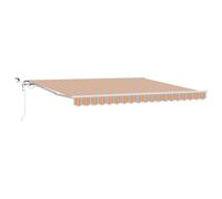 vidaXL Tissu de auvent Multicolore 400 × 350 cm Polyester, Balcón, Jardin et terrasse, Solution d'ombre rectangulaire Moderne, Store rétractable, résistant aux UV, extérieur