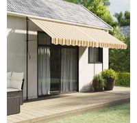 vidaXL Tissu de Cantonnière d'Auvent 3,8x0,2 m Jaune/Gris