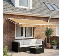 vidaXL Tissu de cantonnière de remplacement - Rayure jaune/gris