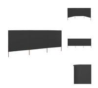 vidaXL Tissu de protection contre le vent en 3 parties 400 x 120 cm Anthracite - Parasols & Protection solaire