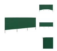 vidaXL Tissu de protection contre le vent en 3 parties 400 x 120 cm Vert - Parasols & Protection solaire