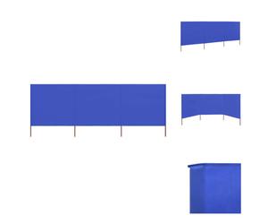 vidaXL Tissu de protection contre le vent en 3 parties 400 x 80 cm bleu azur - Parasols & Protection solaire