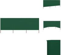 vidaXL Tissu de protection contre le vent en 3 parties 400 x 80 cm Vert - Parasols & Protection solaire