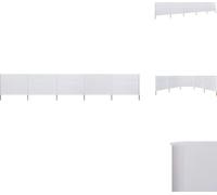 vidaXL Tissu de protection contre le vent en 5 parties 600 x 120 cm Blanc sable - Parasols et ombrelles