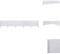 vidaXL Tissu de protection contre le vent en 5 parties 600 x 160 cm blanc sable - Parasols et ombrelles