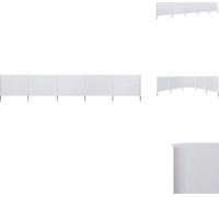 vidaXL Tissu de protection contre le vent en 5 parties 600 x 80 cm blanc sable - Parasols et ombrelles