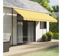 vidaXL Tissu de remplacement cantonnière - Jaune/Blanc