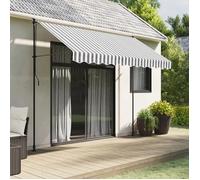 vidaXL Toile de remplacement de cantonnière 280 x 20 cm Anthracite/Blanc