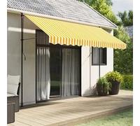 vidaXL Cantonnière d’auvent de remplacement 3,5 m Jaune/Blanc