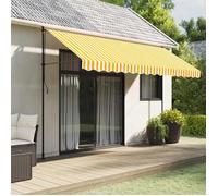 vidaXL Tissu de remplacement cantonnière - Jaune/Blanc