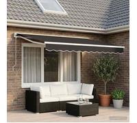 vidaXL Tissu de cantonnière - Rayure anthracite