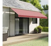 vidaXL Tissu de remplacement de cantonnière d’auvent rayure bordeaux