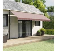 Vidaxl Tissu De Remplacement De Cantonnière D¿Auvent Rayure Marron 5 M