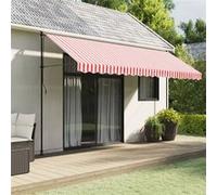 vidaXL Tissu de cantonnière Rouge et blanc