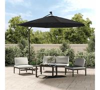 vidaXL Tissu de remplacement pour parasol déporté Noir 350 cm 313818 Noir G