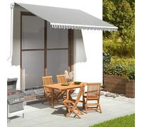Vidaxl Tissu De Remplacement Pour Auvent Anthracite Et Blanc 3,5x2,5 M Blanc