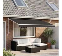 vidaXL Tissu de remplacement pour auvent gris 380x295 cm polyester 143710