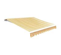 vidaXL Luifeldoek 6x3 m canvas zonnebloemgeel en wit141018 Blanc G