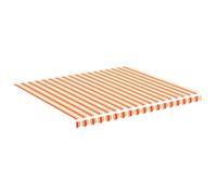vidaXL Tissu de Remplacement pour auvent Jaune et Orange 4x3,5 m