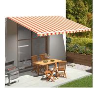 vidaXL Tissu de remplacement pour auvent Jaune et orange 5x3 m 312021