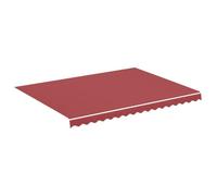 vidaXL Tissu de Remplacement pour Auvent Toile d'Auvent Tissu de Rechange pour Store Banne de Jardin Patio Terrasse Extérieur Bordeaux Rouge 4x3 m
