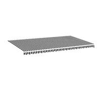 vidaXL Tissu de Remplacement pour Auvent Toile d'Auvent Tissu de Rechange pour Store Banne de Jardin Terrasse Extérieur Anthracite et Blanc 6x3,5 m
