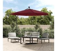 Vidaxl Tissu De Remplacement Pour Parasol Déporté Rouge Bordeaux 300cm