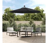 Vidaxl Tissu De Remplacement Pour Parasol Déporté Noir 300 Cm