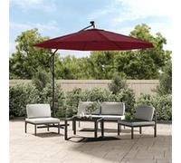 vidaXL Tissu de remplacement pour parasol déporté 313816 350 cm rouge bordeaux