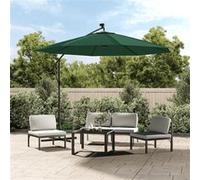 vidaXL Tissu de Remplacement pour Parasol Déporté Tissu de Rechange de Parasol de Jardin Extérieur Anti-UV Anti-décoloration Vert 350 cm Vert G