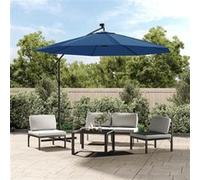 vidaXL Tissu de remplacement pour parasol déporté Bleu azuré 300 cm