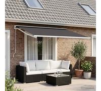vidaXL Toile de Rechange pour auvent Anthracite 600 × 350 cm Polyester, Couverture terrasse Moderne, rectangulaire, résistante aux intempéries, Facile à Nettoyer et Anti-UV