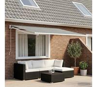 vidaXL Tissu de remplacement pour store, anthracite et blanc, 600 x 350 cm, polyester
