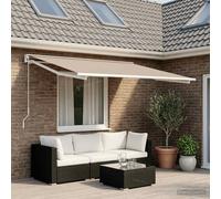 vidaXL Tissu de remplacement pour store, beige, 350 x 200 cm, polyester