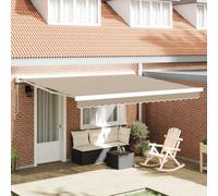 vidaXL Tissu de remplacement pour store, beige, 4 × 3,5 m, polyester