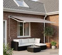 vidaXL Tissu de remplacement pour store, gris clair, 400 x 350 cm, polyester