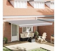vidaXL Tissu de remplacement pour store, gris clair, 430 x 345 cm, polyester