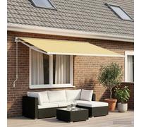 vidaXL Tissu de remplacement pour store, jaune et blanc, 600 x 350 cm, polyester