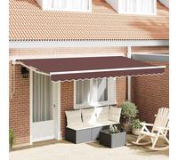 vidaXL Tissu de remplacement pour store, marron, 4 x 2 m, polyester