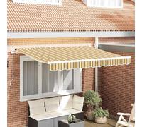 vidaXL Tissu de remplacement pour store, orange et noir, 2,5 x 2 m, polyester
