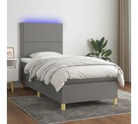 VIDAXL Tissu gris foncé 90x190cm LED