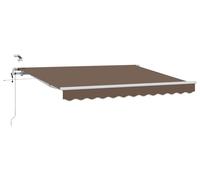 vidaXL Tissu pour store taupe 400 x 350 cm, polyester