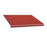 vidaXL Toile d'Auvent Voile d'Ombrage Protection Soleil Jardin Patio Terrasse Extérieur Résistant aux UV Durable Orange et Marron 350x250 cm