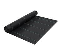 vidaXL Toile de Paillage Bâche de Paillage Anti-mauvaises Herbes Toile Anti-racines Terrasse Allée de Gravier Jardin Extérieur Noir 2x50 m PP