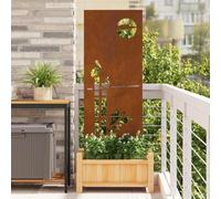 vidaXL Toile de protection visuelle de jardin rouillée 50 x 140 cm Acier résistant aux intempéries