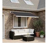 vidaXL Toile de rechange pour auvent Anthracite 300 x 250 cm Polyester 3444223