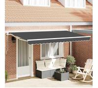 vidaXL Tissu de remplacement pour store Anthracite 4 x 2 m Polyester