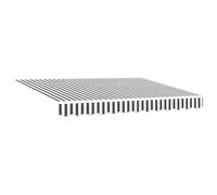 vidaXL Toile de rechange pour auvent 3,5 x 2 m Anthracite/Blanc Résistante aux UV et à l'eau