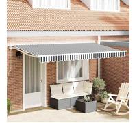 vidaXL Toile de rechange pour auvent Anthracite et blanc 4 x 2 m 42000473