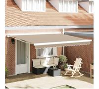 vidaXL Tissu de remplacement pour store, beige, 4 x 3 m, polyester